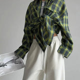 Women's Flannel Shirt Plaid Button Front Chest Pocket – Coffee Runs