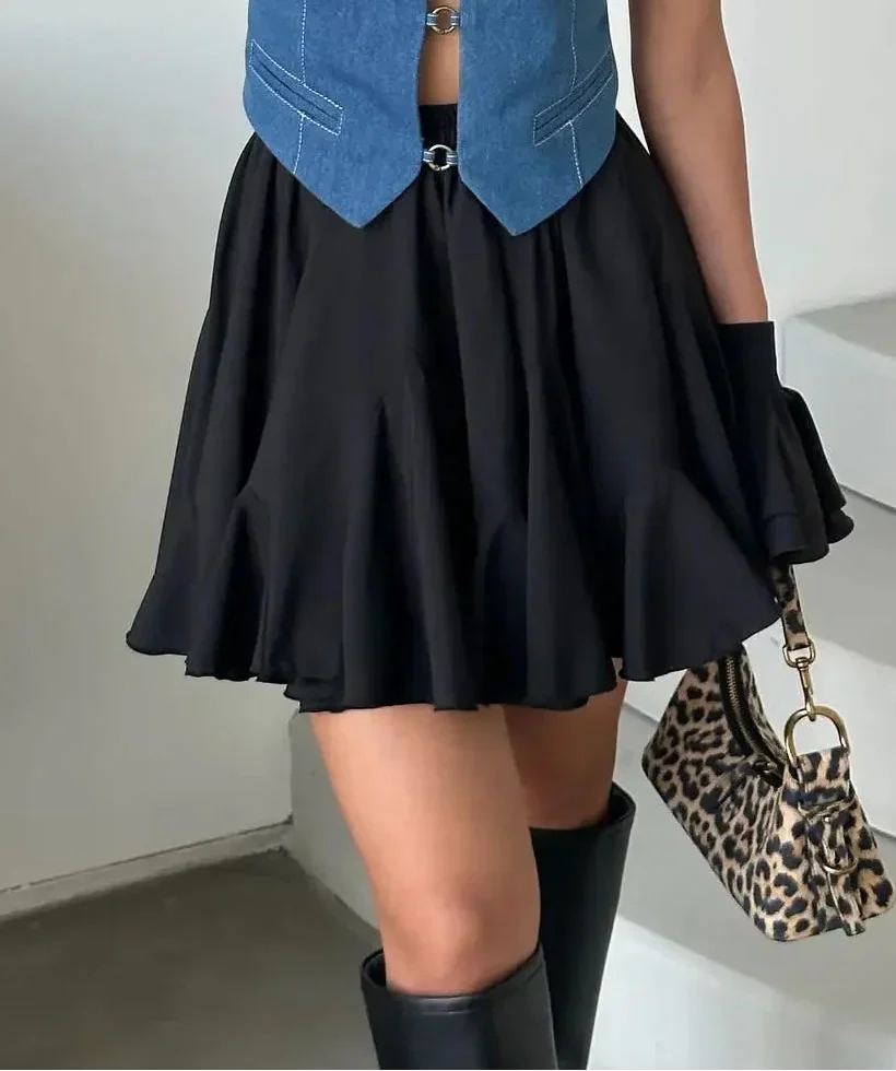 Women's Flared Skirt High Waist Mini – Night Out