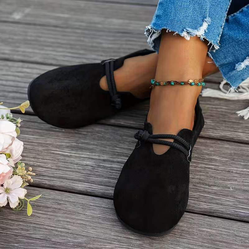 Women's Flat Loafers Slip-On Rounded Toe Rope Tie – Relaxed Coastal Style