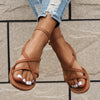 Women's Flat Sandals Open Toe Ankle Strap Buckle – Summer Beach Vacation