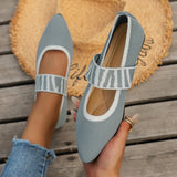 Women's Flat Slip On Shoes Pointed Toe Instep Strap Textured – Modern Casual Look