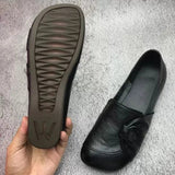 Women's Flat Slip On Shoes Round Toe Knot Detail Low Cut – Relaxed Daily Style