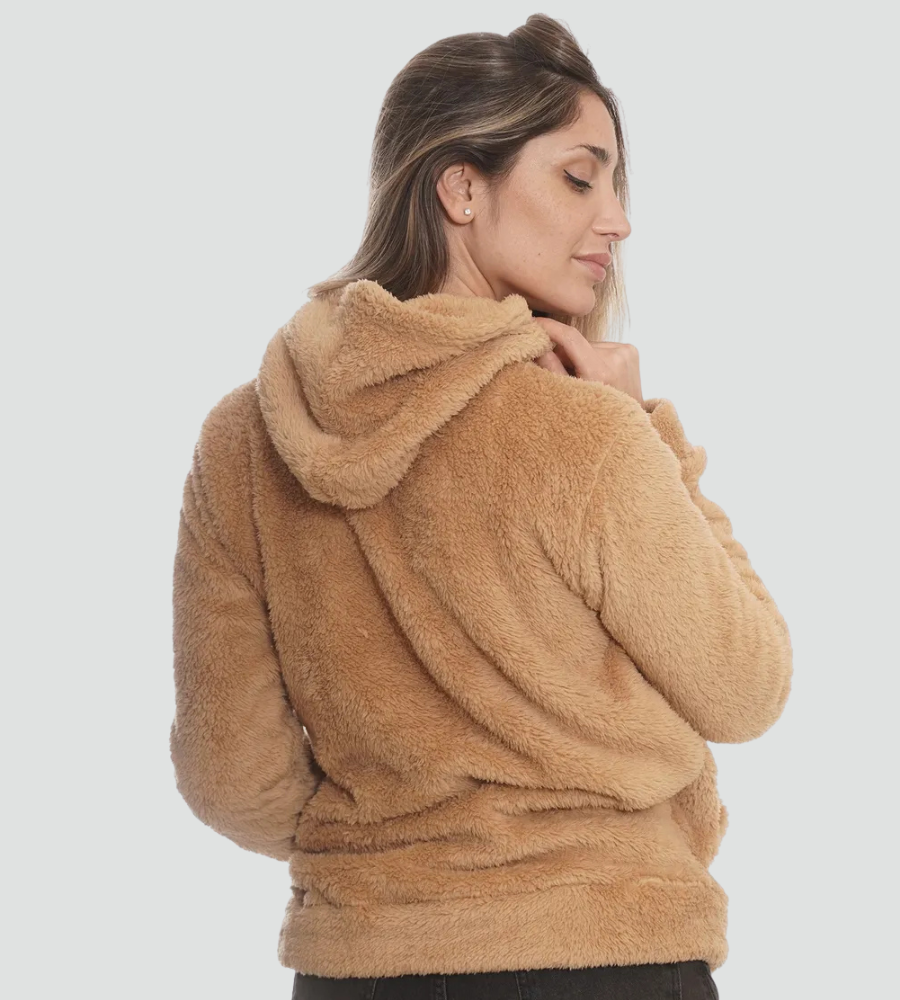 Women’s Fleece Hoodie Kangaroo Pocket Long Sleeves Ribbed Trim – Morning Market Visits