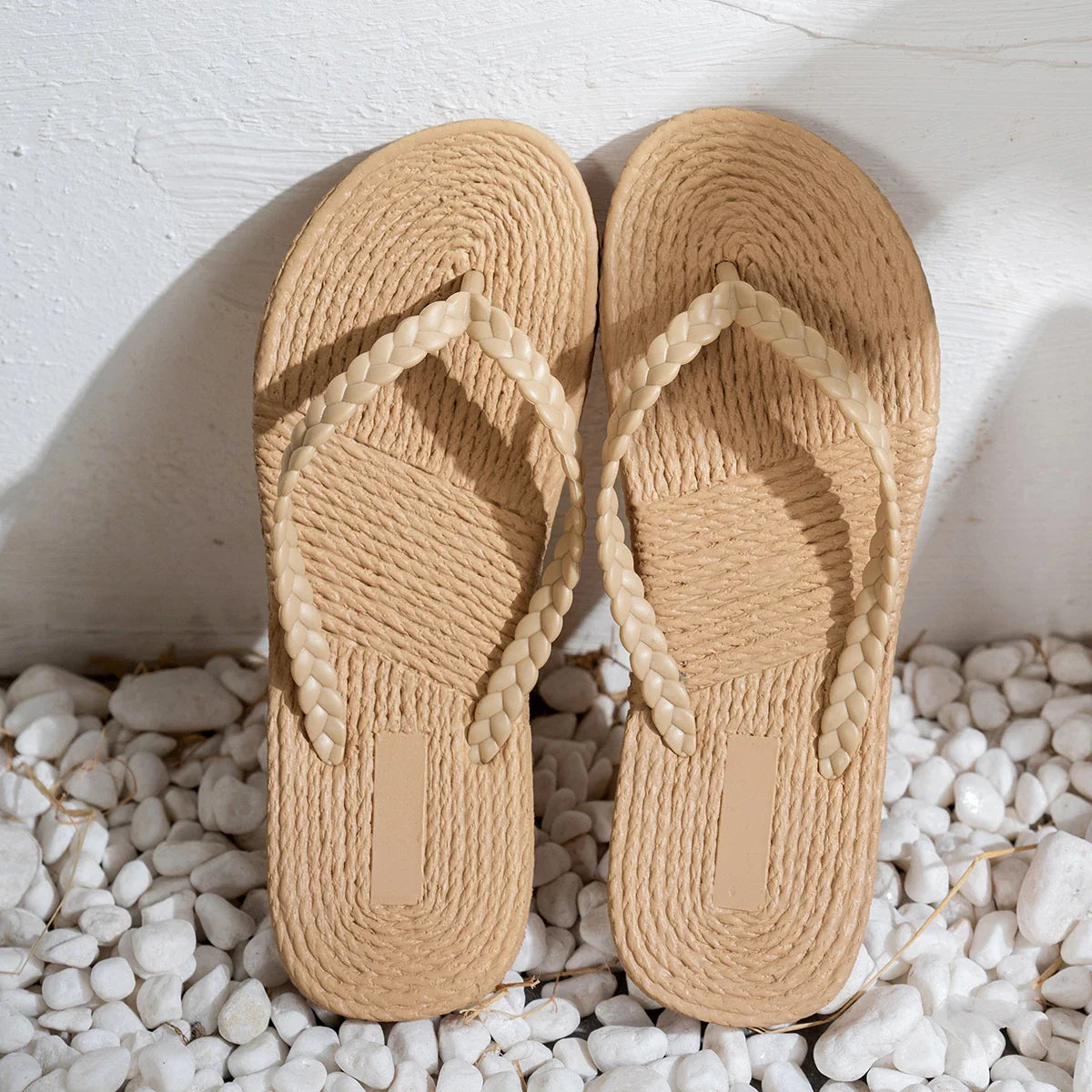 Women's Flip Flops Braided Strap Platform Sole – Beach Vacation