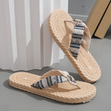 Women's Flip Flops Open Toe Knot Strap Braided Footbed – Resort Wear
