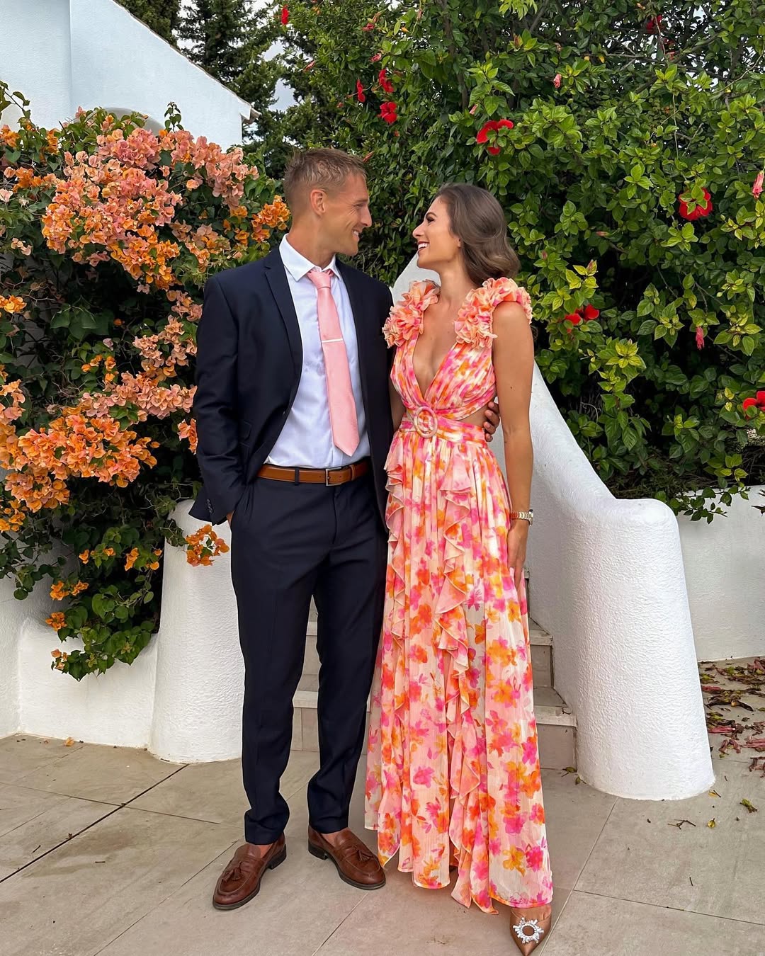 Women's Floral Maxi Dress Sleeveless Cut-Out – Wedding Guest