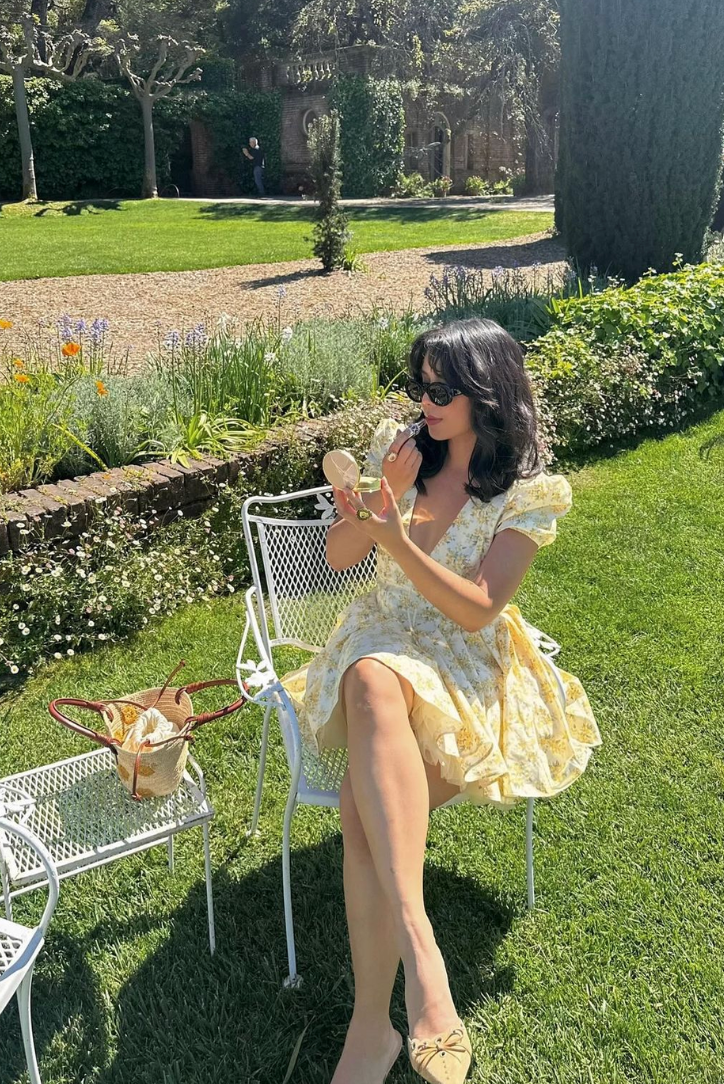 Women's Floral Mini Dress Puff Sleeve V Neckline – Garden Party