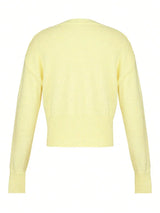 Women's Fuzzy Knit Button Cardigan Long Sleeve - Streetwear