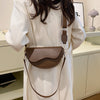 Women's Half Moon Crossbody Bag Curved Flap Wide Strap – Daily Carry