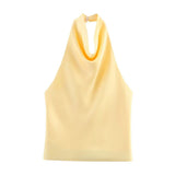 Women's Halter Neck Top Sleeveless Plunge – Night Style