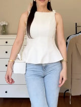 Women's Halter Neck Top Sleeveless Tie Back – Evening Top