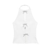 Women's Halter Top Cut Out Sleeveless Cropped – Going Out