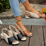 Women's Heeled Sandals Open Toe Block Heel Slingback – Wedding Guest