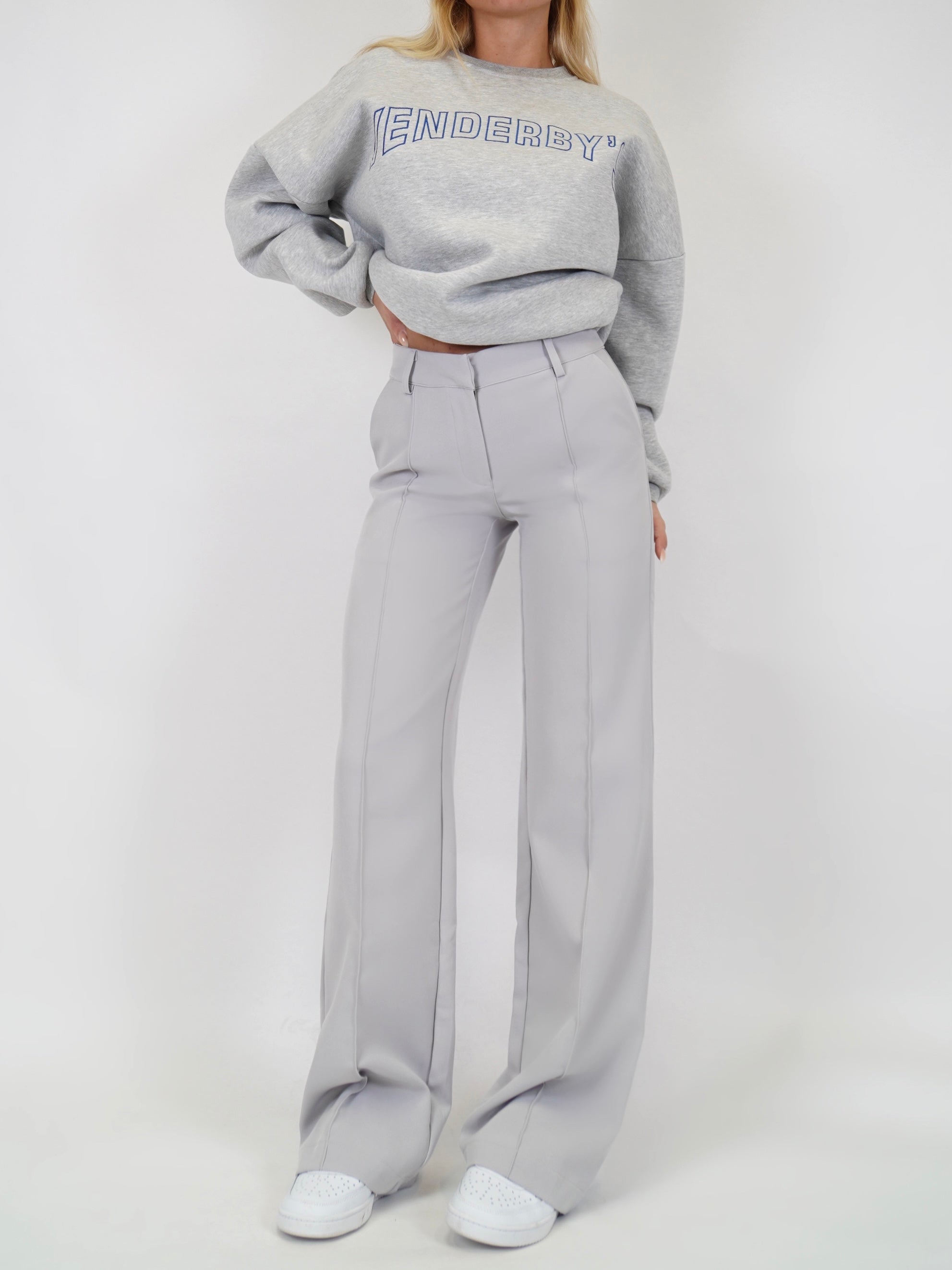 Women’s High-Waist Pants Wide Leg Front Seam – Office Presentations
