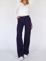 Women’s High-Waist Pants Wide Leg Front Seam – Office Presentations