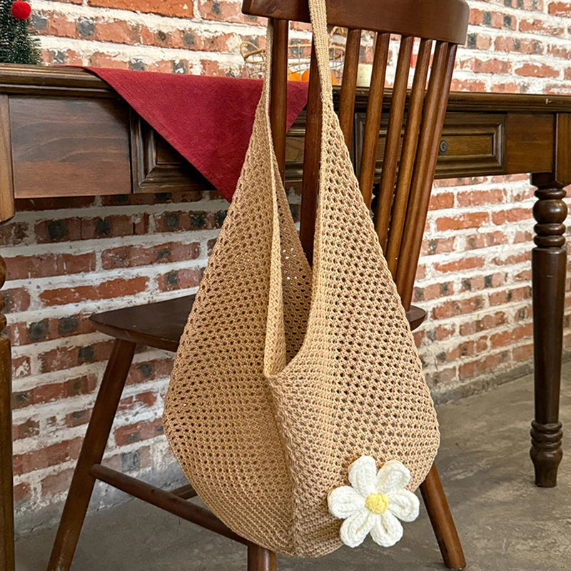 Women's Hollow Weave Crochet Bag Shoulder Straps – Daily Use