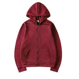 Women's Hoodie Full Zip Front Pocket Ribbed Hem – Everyday Streetwear