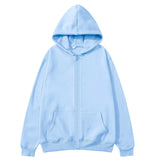 Women's Hoodie Zip Front Long Sleeve Kangaroo Pocket – Daily Streetwear