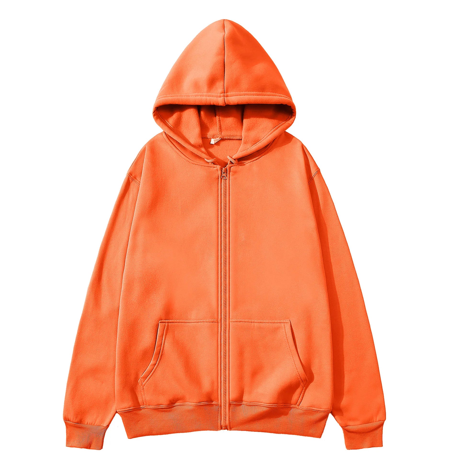 Women's Hoodie Zip Front Long Sleeve Kangaroo Pocket – Daily Streetwear