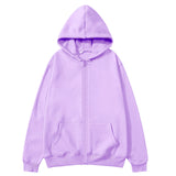 Women's Hoodie Zip Front Long Sleeve Kangaroo Pocket – Daily Streetwear