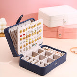 Women's Jewelry Box Flip Top Earring Board Ring Rolls – Vanity Setup