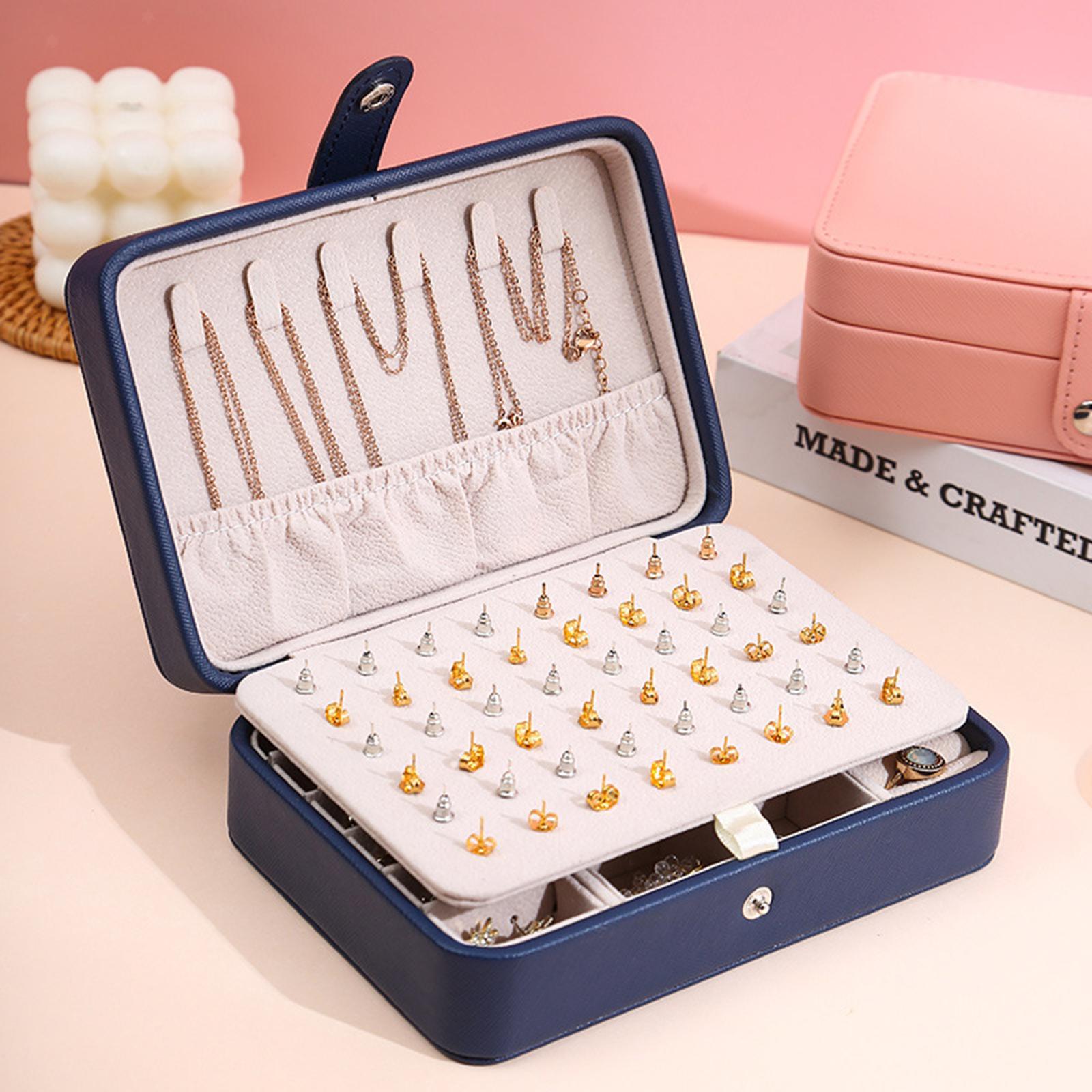 Women's Jewelry Box Flip Top Earring Board Ring Rolls – Vanity Setup