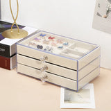 Women's Jewelry Box Layered Clear Lid Drawers Compartments – Vanity Display