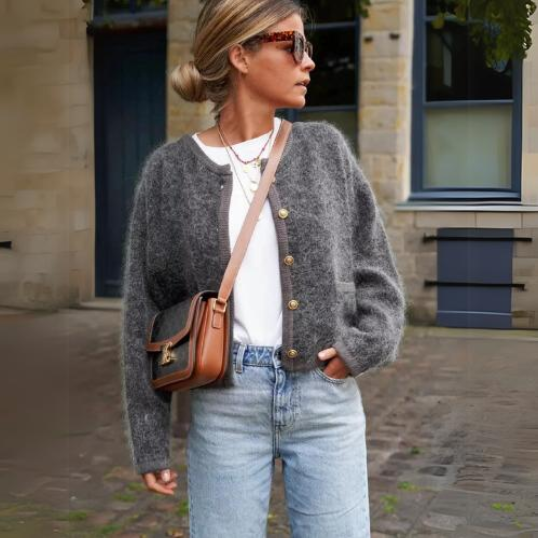 Women's Knit Cardigan Button Front Long Sleeve Round Neck – Lunch Date