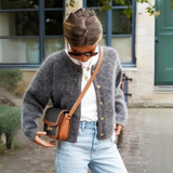 Women's Knit Cardigan Button Front Long Sleeve Round Neck – Lunch Date