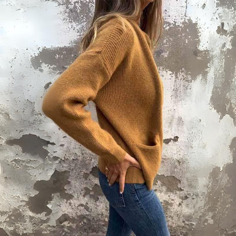 Women's Knit Cardigan Long Sleeve High Collar Zip Front – Daytime Gathering