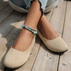 Women's Knit Shoes Round Toe Low Heel – Daily Wear Travel