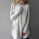 Women's Knit Sweater High Neck Long Sleeve – Cold Season Wear
