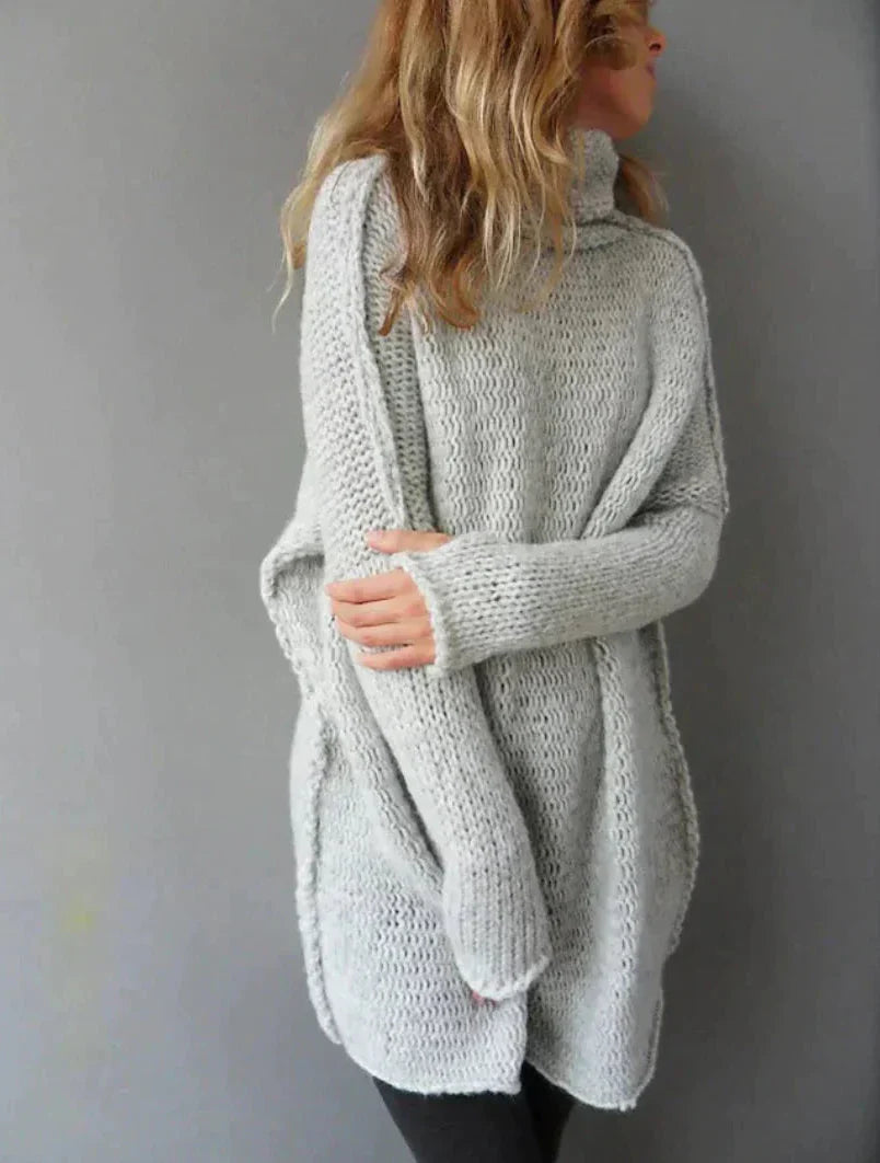 Women's Knit Sweater High Neck Long Sleeve – Cold Season Wear