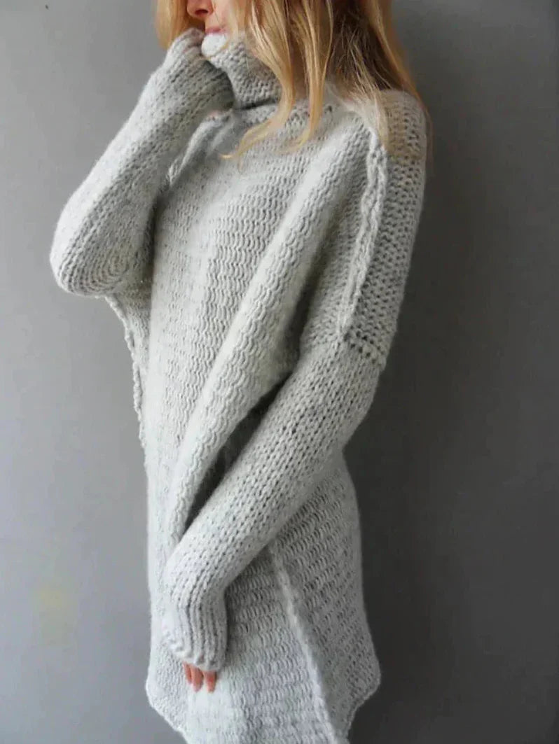 Women's Knit Sweater High Neck Long Sleeve – Cold Season Wear