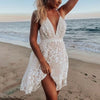 Women's Lace Mini Dress Floral V Neck Spaghetti Strap – Going Out Beach Vacation