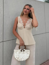 Women's Lace Trim Camisole Top Spaghetti Strap – Date Night