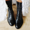 Women's Lace Up Ankle Boots Rounded Cap Toe – Seasonal Everyday Style