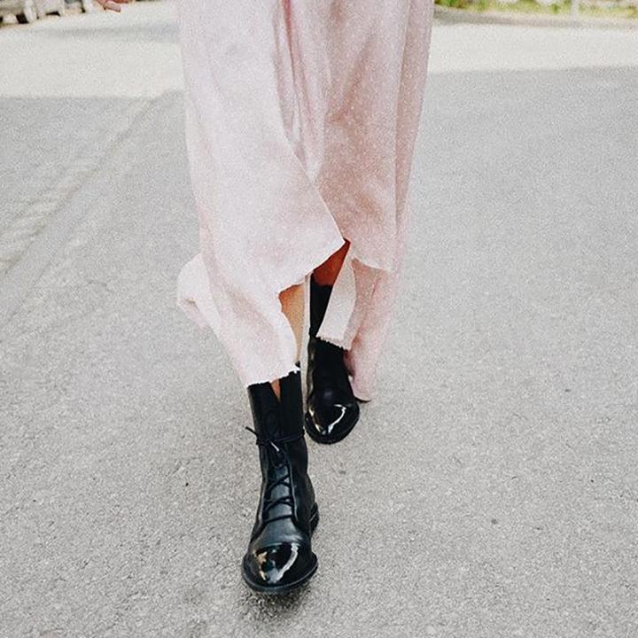 Women's Lace Up Ankle Boots Rounded Cap Toe – Seasonal Everyday Style