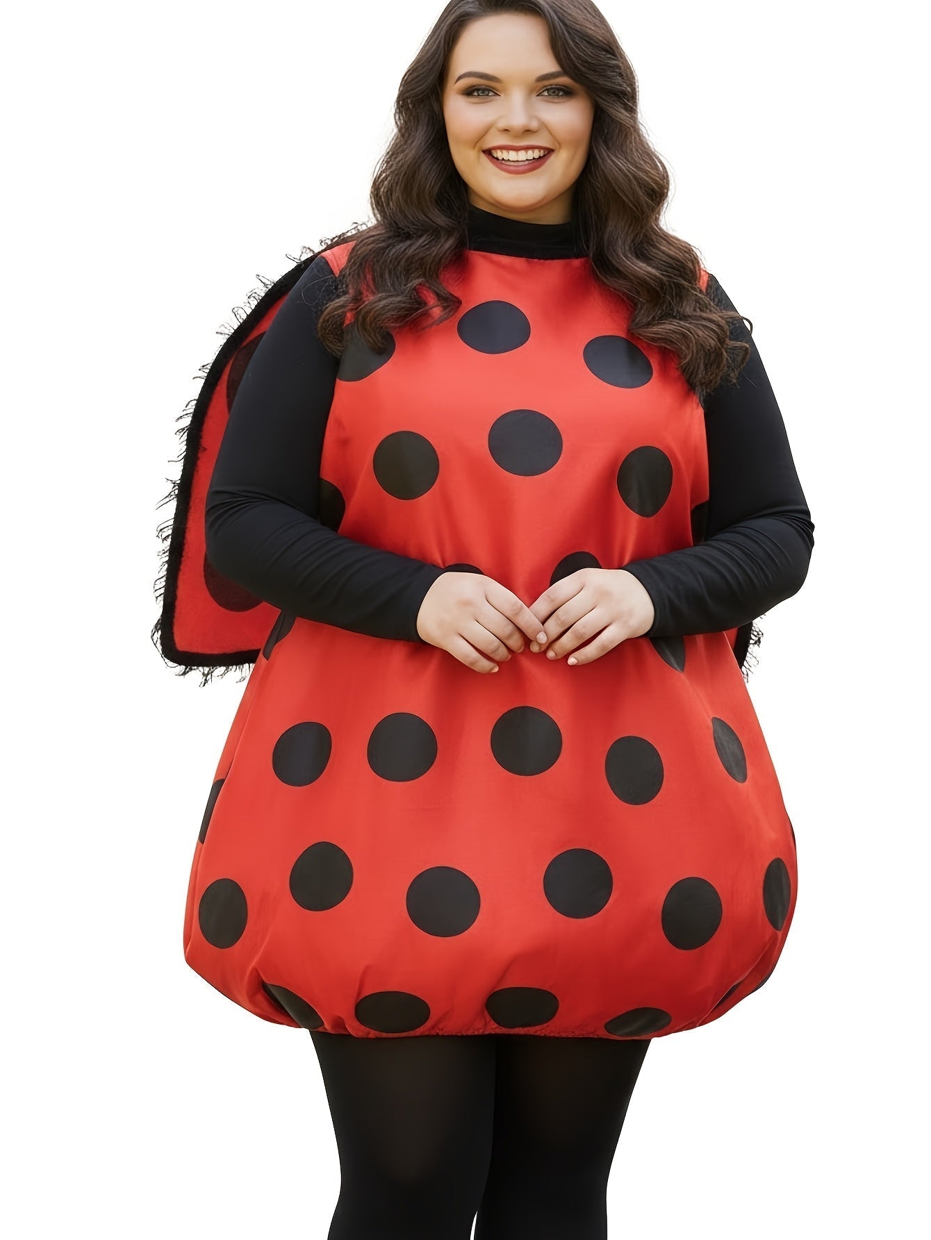 Women's Ladybug Costume Polka Dot Winged Sleeveless – Halloween Parade