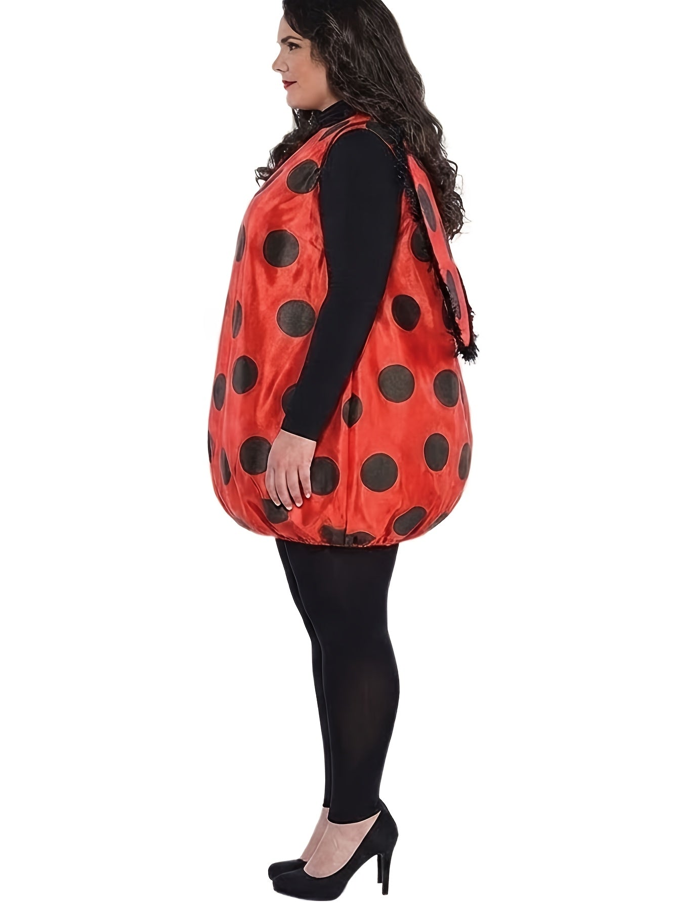 Women's Ladybug Costume Polka Dot Winged Sleeveless – Halloween Parade