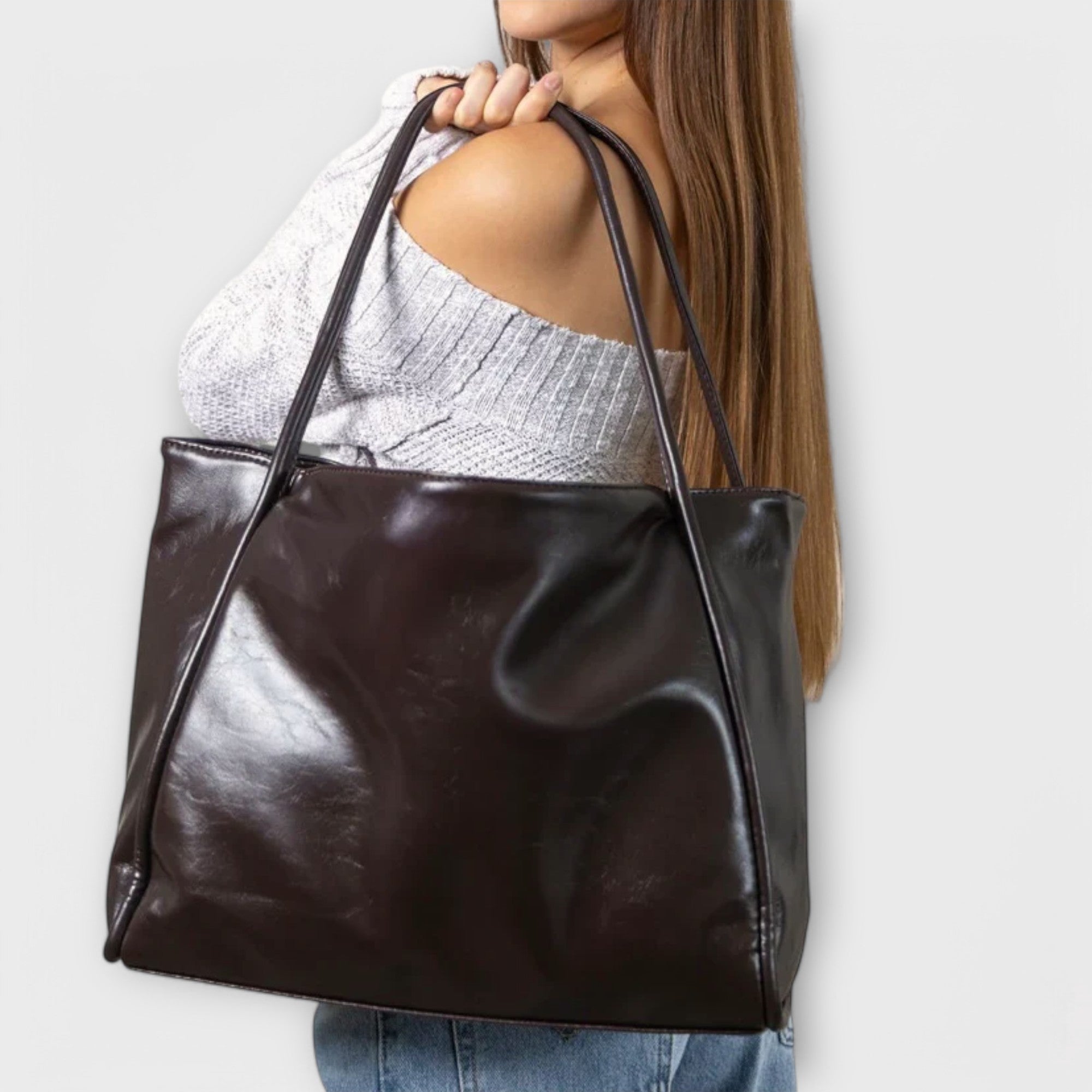 Women's Large Shoulder Bag Zip Top Tote – Everyday Work