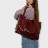 Women's Large Shoulder Bag Zip Top Tote – Everyday Work