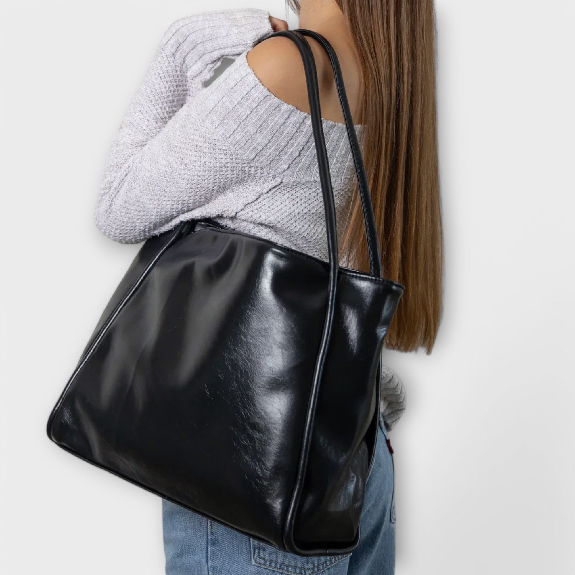 Women's Large Shoulder Bag Zip Top Tote – Everyday Work