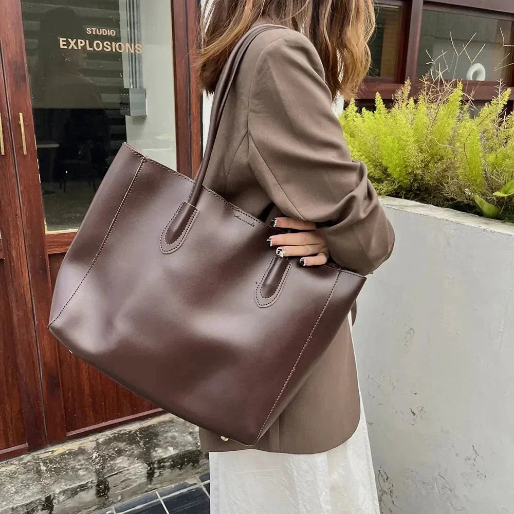 Women's Large Structured Tote Bag Shoulder Handles – Work