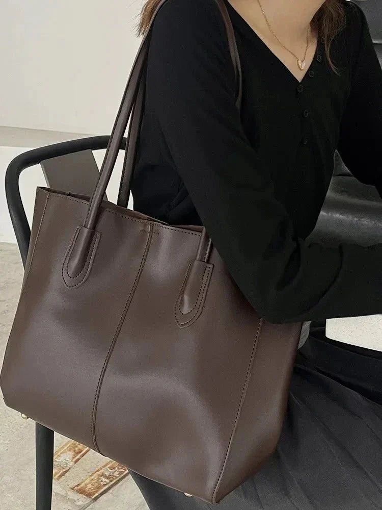Women's Large Structured Tote Bag Shoulder Handles – Work