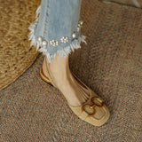 Women's Loafer Heels Square Toe Block Slingback Buckle – Modern Workwear Style