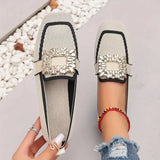 Women's Loafers Closed Toe Buckle Slip On – Daily Workwear