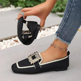 Women's Loafers Closed Toe Buckle Slip On – Daily Workwear