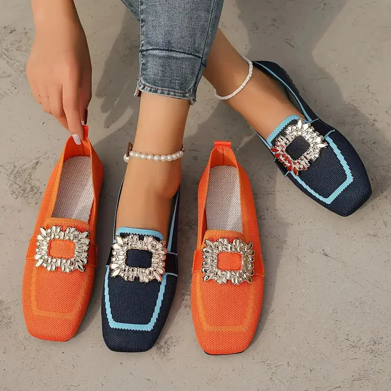 Women's Loafers Closed Toe Buckle Slip On – Daily Workwear