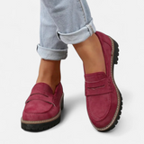 Women’s Loafers Slip-On Vamp Strap Lug Sole – Museum Visit
